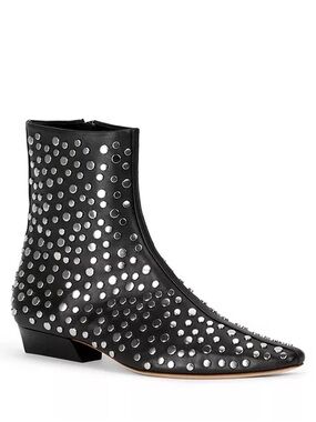 STAUD Women's Wally Flat Embellished Ankle Boots